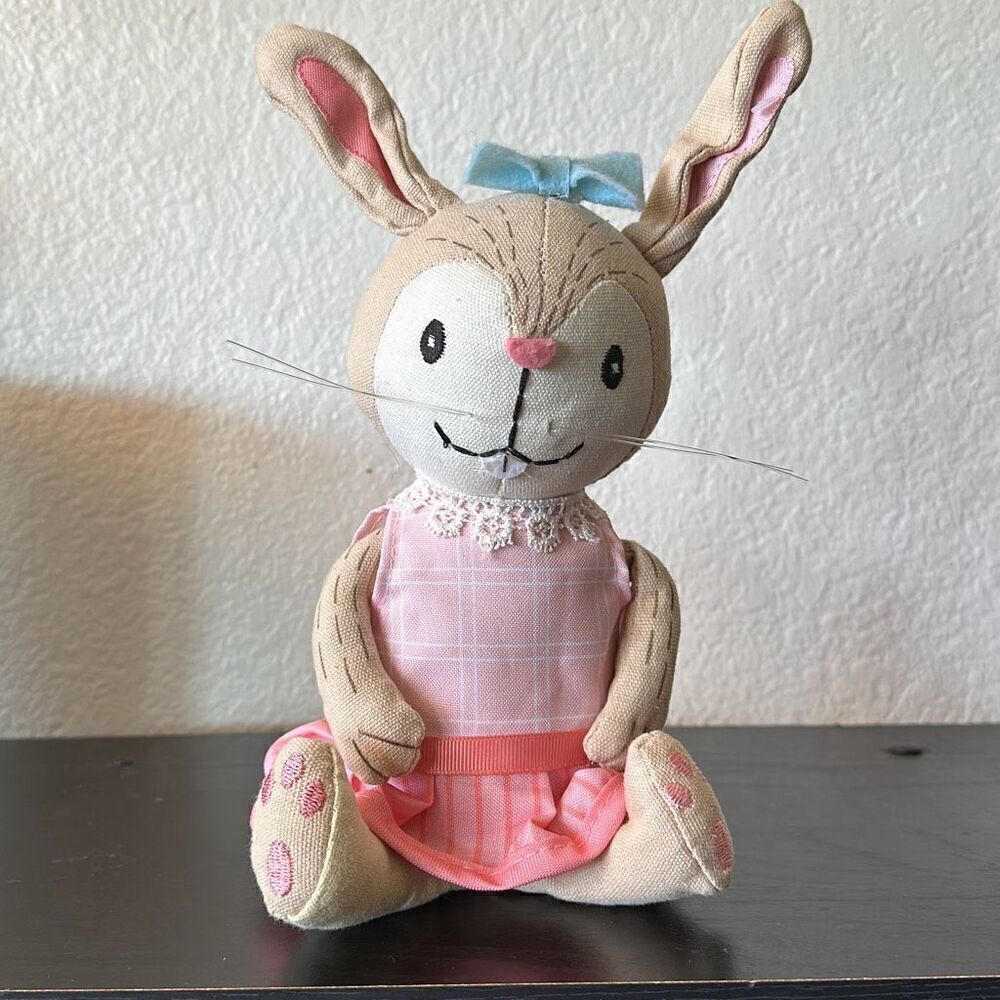 Sitting Easter bunny 10” standing bunny decor